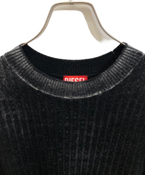 DIESEL（ディーゼル）DIESEL (ディーゼル) K-ANDELERO ウールクルーネックニット ブラック サイズ:SIZE Mの古着・服飾アイテム