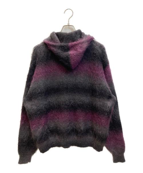 SUPREME（シュプリーム）Supreme (シュプリーム) Hysteric Glamour (ヒステリックグラマー) Mohair Zip Up Hooded Sweater パープル サイズ:SIZE Mの古着・服飾アイテム