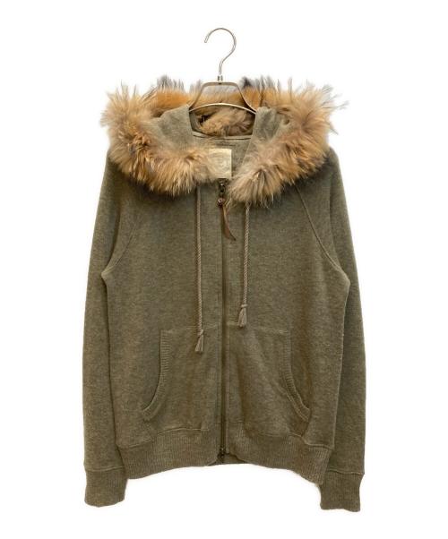 goa（ゴア）goa (ゴア) ラクーンファージップアップパーカー ベージュ サイズ:SIZE Mの古着・服飾アイテム