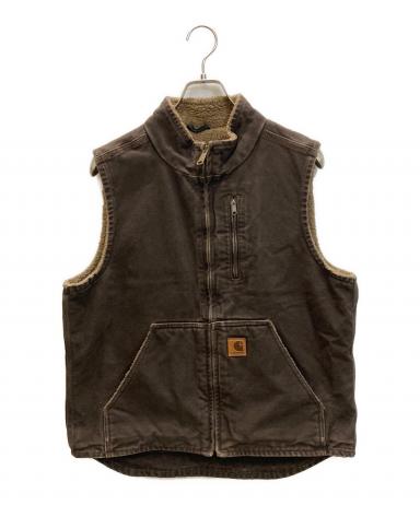中古・古着通販】CarHartt (カーハート) ダックボアベスト ブラウン