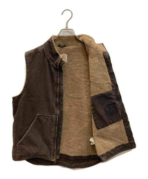 CarHartt（カーハート）CarHartt (カーハート) ダックボアベスト ブラウン サイズ:SIZE Mの古着・服飾アイテム