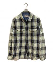 THE OUTERKNOWN（ジ アウターノウン）の古着「ブランケットシャツ」｜グリーン