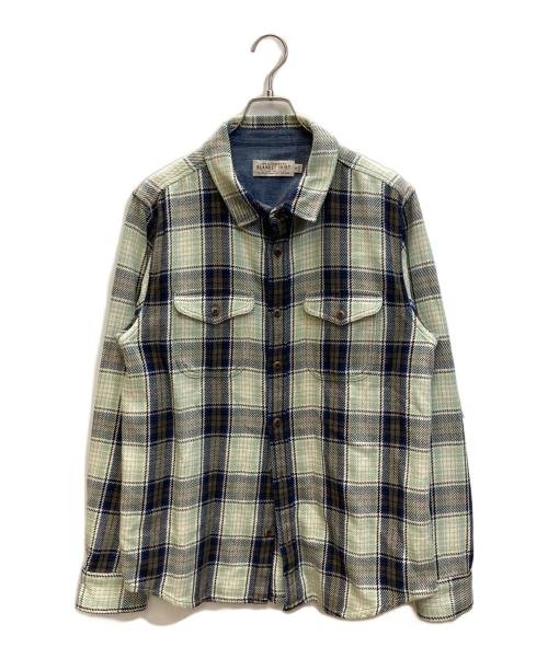 THE OUTERKNOWN（ジ アウターノウン）THE OUTERKNOWN (ジ アウターノウン) ブランケットシャツ グリーン サイズ:SIZE Mの古着・服飾アイテム