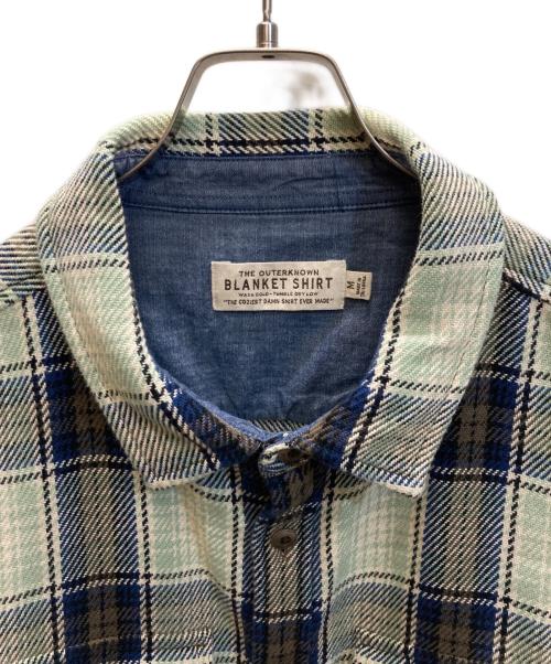 THE OUTERKNOWN（ジ アウターノウン）THE OUTERKNOWN (ジ アウターノウン) ブランケットシャツ グリーン サイズ:SIZE Mの古着・服飾アイテム