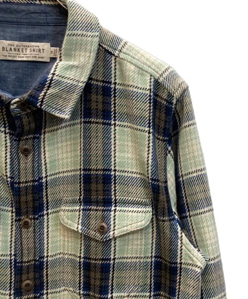 THE OUTERKNOWN（ジ アウターノウン）THE OUTERKNOWN (ジ アウターノウン) ブランケットシャツ グリーン サイズ:SIZE Mの古着・服飾アイテム