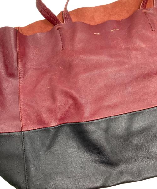 CELINE（セリーヌ）CELINE (セリーヌ) カバホリゾンタルトートバッグ レッド×ブラック サイズ:下記参照の古着・服飾アイテム