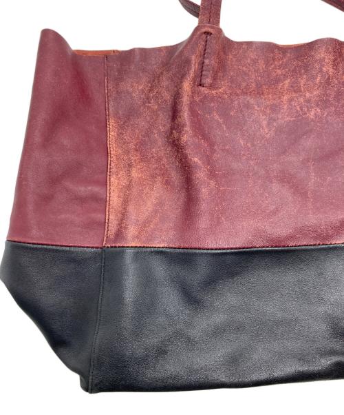 CELINE（セリーヌ）CELINE (セリーヌ) カバホリゾンタルトートバッグ レッド×ブラック サイズ:下記参照の古着・服飾アイテム