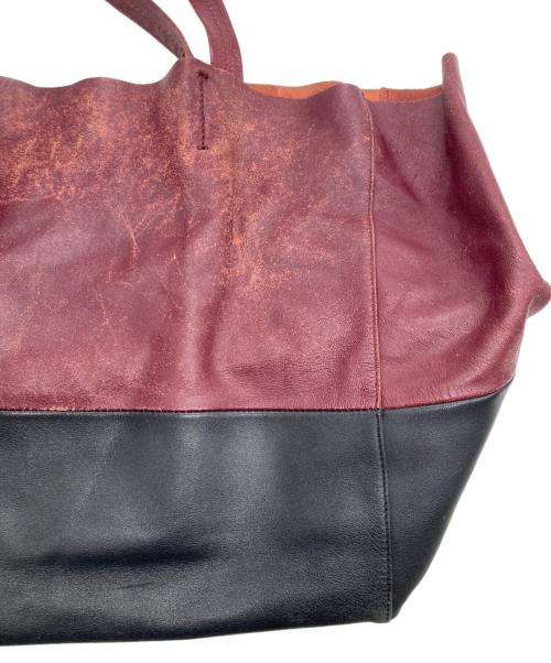 CELINE（セリーヌ）CELINE (セリーヌ) カバホリゾンタルトートバッグ レッド×ブラック サイズ:下記参照の古着・服飾アイテム