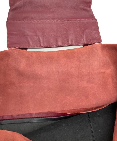 CELINE（セリーヌ）CELINE (セリーヌ) カバホリゾンタルトートバッグ レッド×ブラック サイズ:下記参照の古着・服飾アイテム