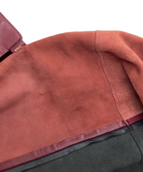 CELINE（セリーヌ）CELINE (セリーヌ) カバホリゾンタルトートバッグ レッド×ブラック サイズ:下記参照の古着・服飾アイテム