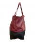 CELINE (セリーヌ) カバホリゾンタルトートバッグ レッド×ブラック サイズ:下記参照：18000円