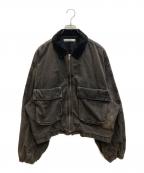 OVER(ALL)オーバーオール）の古着「"NEW ROOTS" Denim Jacket」｜ブラウン