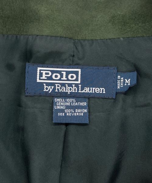 POLO RALPH LAUREN（ポロ・ラルフローレン）POLO RALPH LAUREN (ポロ・ラルフローレン) スエードレザー カバーオール グリーン サイズ:SIZE Mの古着・服飾アイテム
