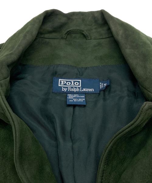 POLO RALPH LAUREN（ポロ・ラルフローレン）POLO RALPH LAUREN (ポロ・ラルフローレン) スエードレザー カバーオール グリーン サイズ:SIZE Mの古着・服飾アイテム