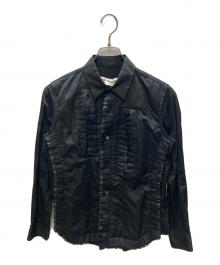 COMME des GARCONS（コムデギャルソン）の古着「フリル装飾 ブラウスシャツ」｜ブラック