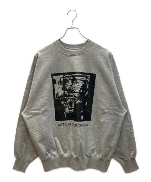 FreshService（フレッシュサービス）FreshService (フレッシュサービス) Actual Source (アクチュアルソース) LIGHT OZ CREW NECK SWEAT グレー サイズ:SIZE Lの古着・服飾アイテム