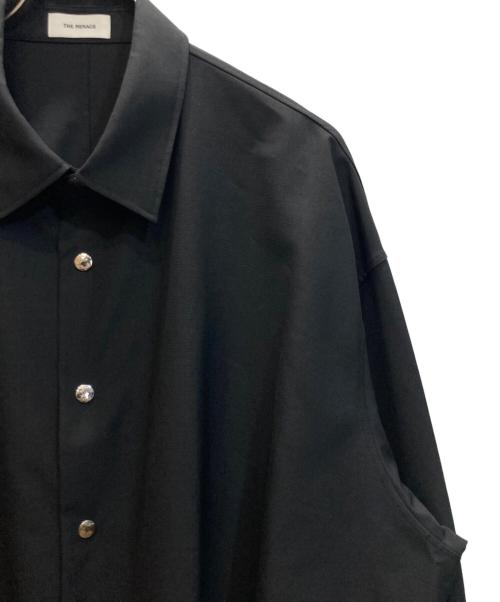 THE RERACS（ザ リラクス）THE RERACS (ザ リラクス) 1LDK (ワンエルディーケー) F/STORE バルーンカーディガンシャツ ブラック サイズ:SIZE 48の古着・服飾アイテム
