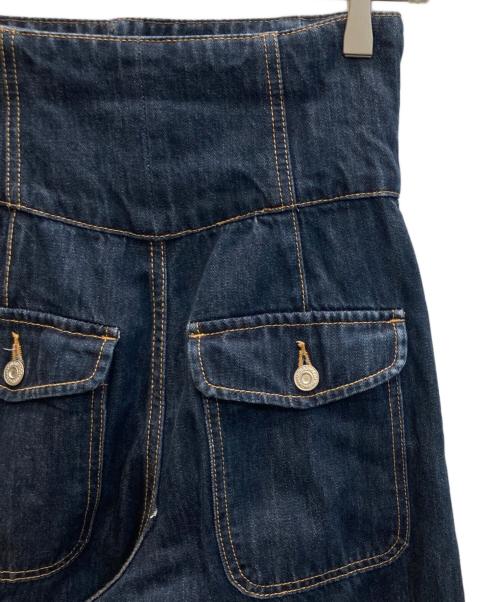moussy（マウジー）moussy (マウジー) CORSET DESIGN バギーデニム インディゴ サイズ:SIZE 0の古着・服飾アイテム