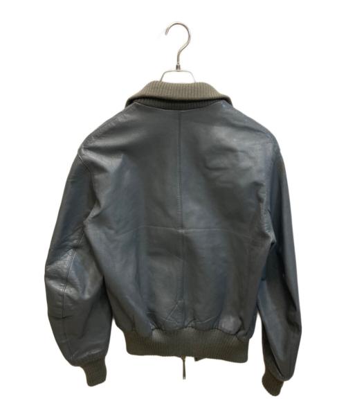 ドイツ軍（ドイツグン）ドイツ軍 (ドイツグン) レザーフライトジャケット グレー サイズ:9の古着・服飾アイテム