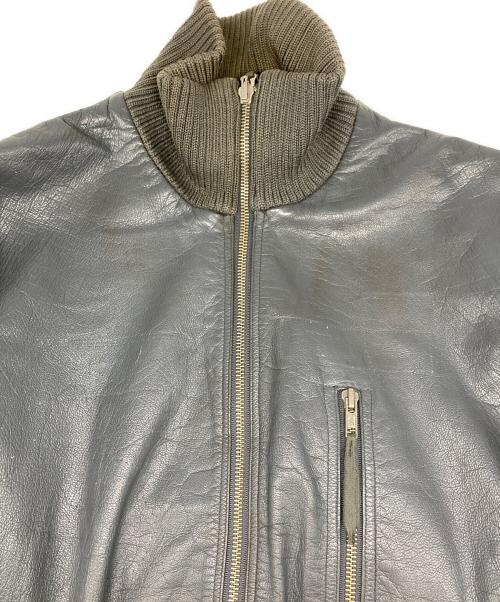 ドイツ軍（ドイツグン）ドイツ軍 (ドイツグン) レザーフライトジャケット グレー サイズ:9の古着・服飾アイテム