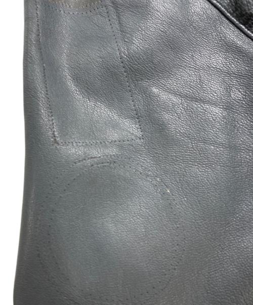 ドイツ軍（ドイツグン）ドイツ軍 (ドイツグン) レザーフライトジャケット グレー サイズ:9の古着・服飾アイテム
