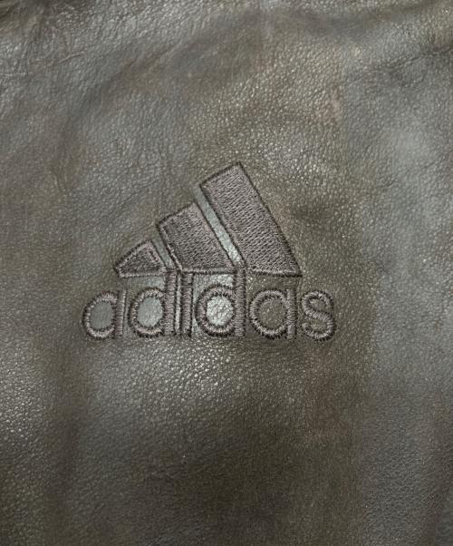adidas（アディダス）adidas (アディダス) レザーカーコート ブラウン サイズ:Mの古着・服飾アイテム