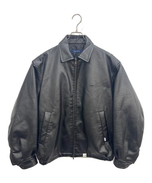 NAUTICA（ノーティカ）NAUTICA (ノーティカ) フェイクレザージャケット ブラック サイズ:Mの古着・服飾アイテム