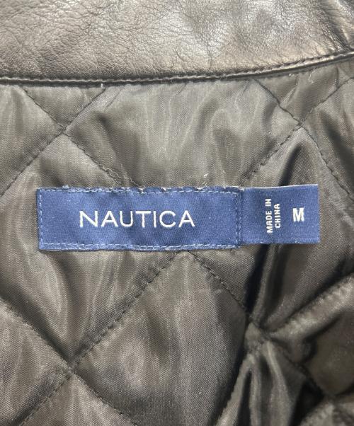 NAUTICA（ノーティカ）NAUTICA (ノーティカ) フェイクレザージャケット ブラック サイズ:Mの古着・服飾アイテム