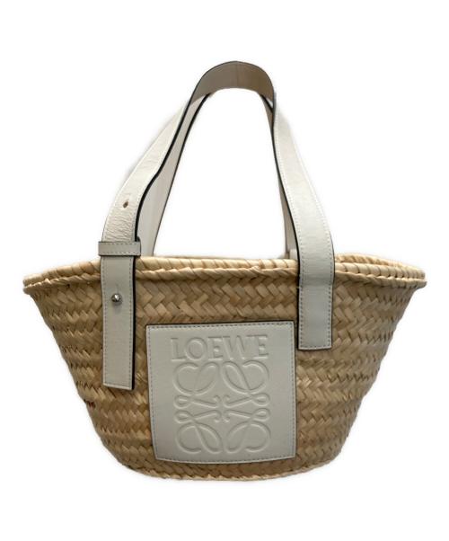 LOEWE（ロエベ）LOEWE (ロエベ) バスケットバッグ スモール ベージュ×ホワイト サイズ:下記参照の古着・服飾アイテム