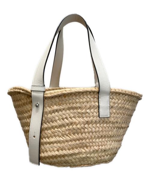 LOEWE（ロエベ）LOEWE (ロエベ) バスケットバッグ スモール ベージュ×ホワイト サイズ:下記参照の古着・服飾アイテム