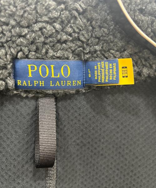 POLO RALPH LAUREN（ポロ・ラルフローレン）POLO RALPH LAUREN (ポロ・ラルフローレン) パイル フリース ハイブリッド ジャケット ブラック サイズ:Lの古着・服飾アイテム