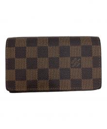 LOUIS VUITTON（ルイ ヴィトン）の古着「ダミエ ポルトフォイユ・トレゾール 2つ折り財布」｜ブラウン