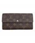 LOUIS VUITTON（ルイ ヴィトン）の古着「モノグラム ポルトフォイユ・サラ 長財布」｜ブラウン