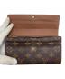 中古・古着 LOUIS VUITTON (ルイ ヴィトン) モノグラム ポルトフォイユ・サラ 長財布 ブラウン サイズ:下記参照：15000円