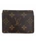 LOUIS VUITTON（ルイ ヴィトン）の古着「モノグラム アンヴェロップ・カルト・ドゥ・ヴィジット カードケース」｜ブラウン