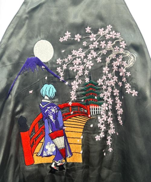 錦（ニシキ）錦 (ニシキ) エヴァンゲリオン リバーシブル スカジャン ブラック×レッド サイズ:Lの古着・服飾アイテム