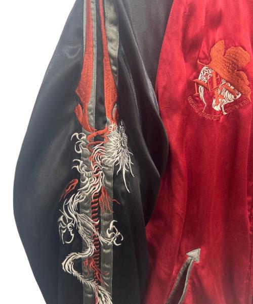 錦（ニシキ）錦 (ニシキ) エヴァンゲリオン リバーシブル スカジャン ブラック×レッド サイズ:Lの古着・服飾アイテム