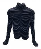 ALEXANDER WANGアレキサンダー・ワン）の古着「Ruched Long Sleeve Turtleneck Top」｜ネイビー