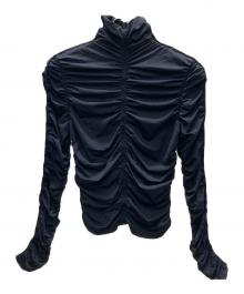ALEXANDER WANG（アレキサンダー・ワン）の古着「Ruched Long Sleeve Turtleneck Top」｜ネイビー