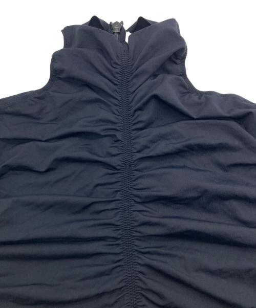 ALEXANDER WANG（アレキサンダー・ワン）ALEXANDER WANG (アレキサンダー・ワン) Ruched Long Sleeve Turtleneck Top ネイビー サイズ:XSの古着・服飾アイテム