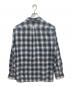 POLO RALPH LAUREN (ポロ・ラルフローレン) オープンカラー レーヨン オンブレチェックシャツ ネイビー×ホワイト サイズ:M：40000円