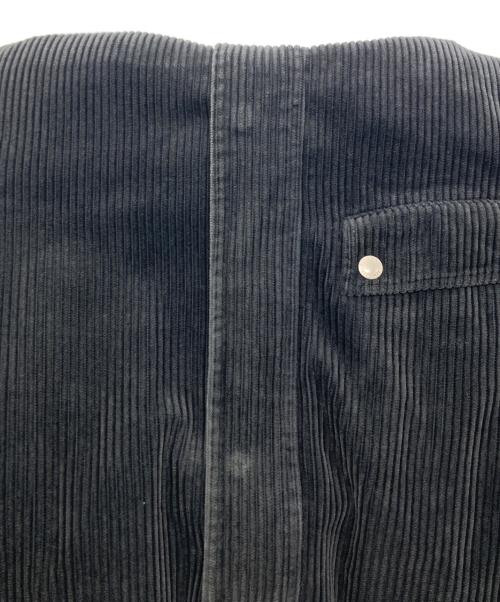 BURBERRY BLACK LABEL（バーバリーブラックレーベル）BURBERRY BLACK LABEL (バーバリーブラックレーベル) コーデュロイスタンドカラーコート ブラック サイズ:SIZE Mの古着・服飾アイテム