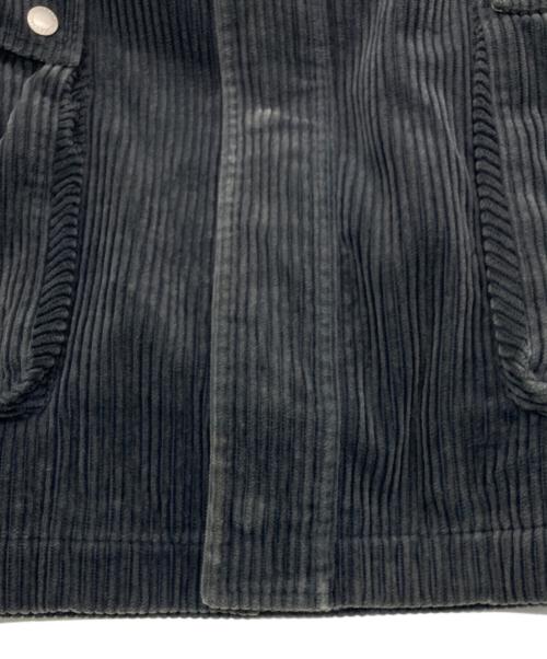 BURBERRY BLACK LABEL（バーバリーブラックレーベル）BURBERRY BLACK LABEL (バーバリーブラックレーベル) コーデュロイスタンドカラーコート ブラック サイズ:SIZE Mの古着・服飾アイテム
