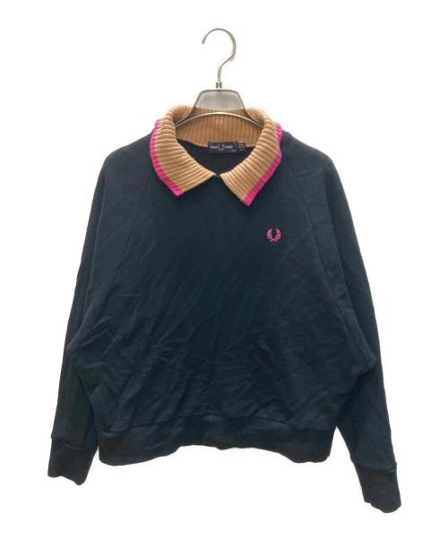 FRED PERRY（フレッドペリー）FRED PERRY (フレッドペリー) ニットカラースウェット ブラック サイズ:SIZE Sの古着・服飾アイテム