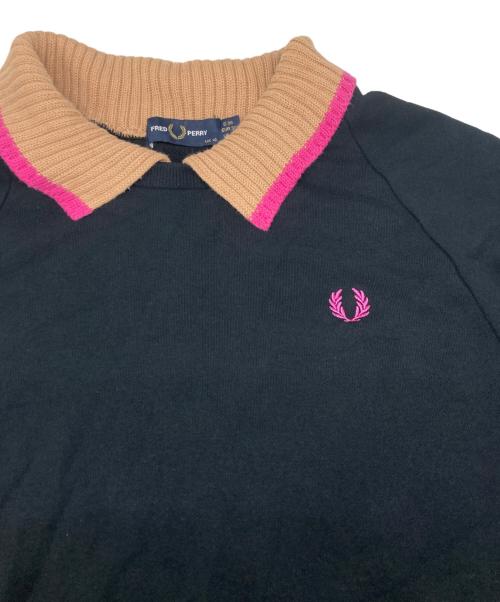FRED PERRY（フレッドペリー）FRED PERRY (フレッドペリー) ニットカラースウェット ブラック サイズ:SIZE Sの古着・服飾アイテム