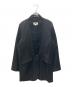 MM6 Maison Margiela（エムエムシックスメゾンマルジェラ）の古着「ノーカラー ロング シングル ジャケット」｜ブラック