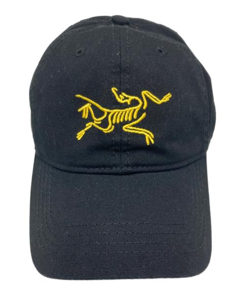 ARC'TERYX（アークテリクス）ARC'TERYX (アークテリクス) 90s デカロゴ キャップ ブラック×イエロー サイズ:フリーサイズの古着・服飾アイテム