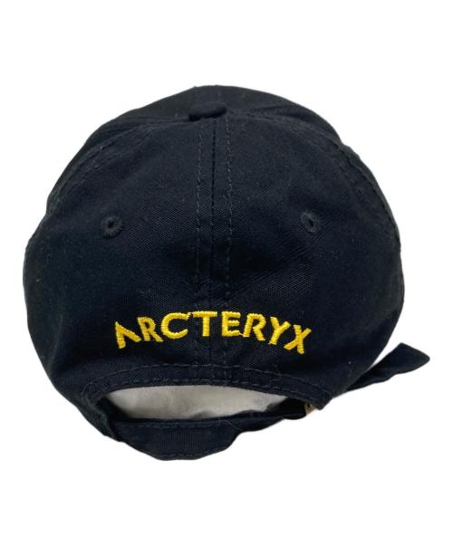ARC'TERYX（アークテリクス）ARC'TERYX (アークテリクス) 90s デカロゴ キャップ ブラック×イエロー サイズ:フリーサイズの古着・服飾アイテム