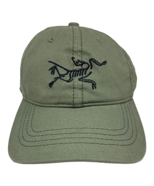 ARC'TERYX（アークテリクス）ARC'TERYX (アークテリクス) 90s デカロゴ キャップ カーキ×ブラック サイズ:フリーサイズの古着・服飾アイテム