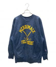 Champion REVERSE WEAVE（チャンピオン リバース ウィーブ）の古着「プリントスウェット」｜ネイビー